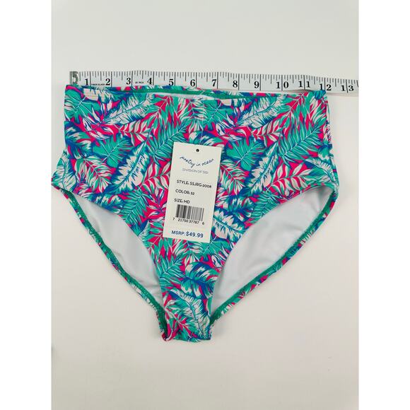 NWT Poetry in Ocean Tropical Long Sleeve Bikini Set Size M Juniors - Picture 10 of 11